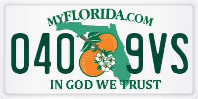 FL license plate 0409VS