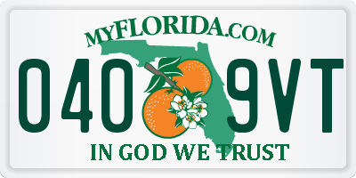 FL license plate 0409VT