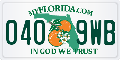 FL license plate 0409WB