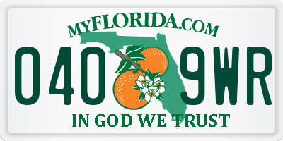 FL license plate 0409WR
