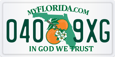 FL license plate 0409XG