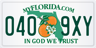 FL license plate 0409XY