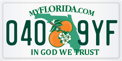 FL license plate 0409YF
