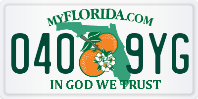 FL license plate 0409YG