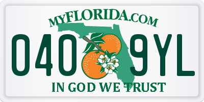 FL license plate 0409YL