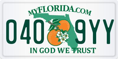 FL license plate 0409YY