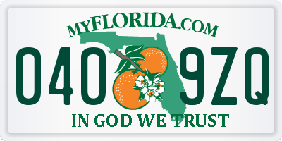 FL license plate 0409ZQ