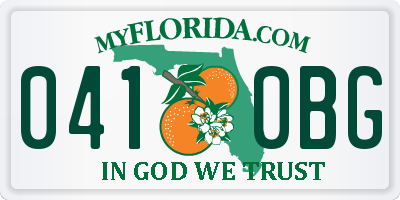 FL license plate 0410BG