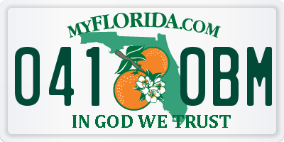 FL license plate 0410BM