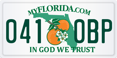FL license plate 0410BP