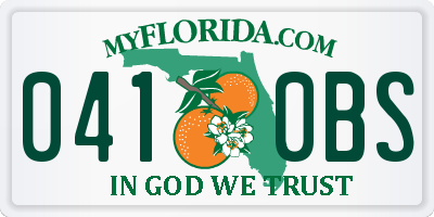 FL license plate 0410BS