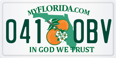 FL license plate 0410BV