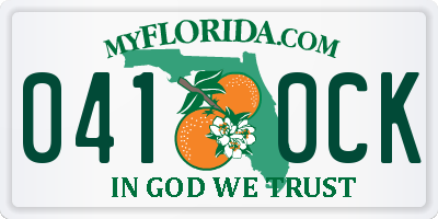 FL license plate 0410CK