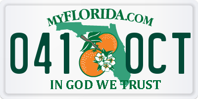 FL license plate 0410CT