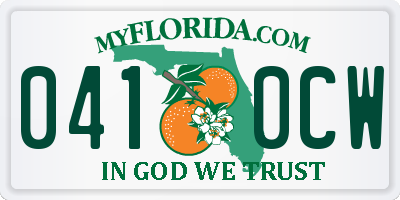 FL license plate 0410CW