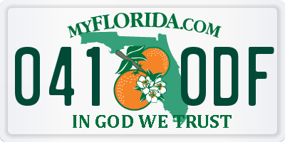 FL license plate 0410DF