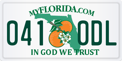 FL license plate 0410DL