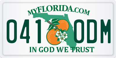 FL license plate 0410DM