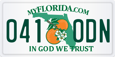 FL license plate 0410DN