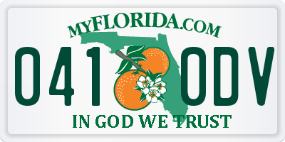 FL license plate 0410DV