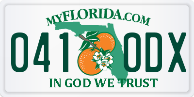 FL license plate 0410DX