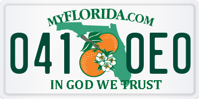 FL license plate 0410EO
