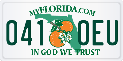 FL license plate 0410EU