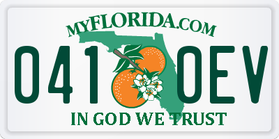 FL license plate 0410EV
