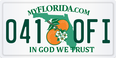 FL license plate 0410FI