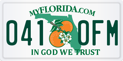 FL license plate 0410FM