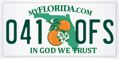 FL license plate 0410FS
