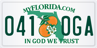 FL license plate 0410GA