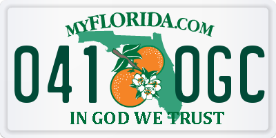 FL license plate 0410GC