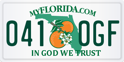 FL license plate 0410GF