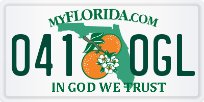 FL license plate 0410GL