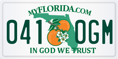 FL license plate 0410GM