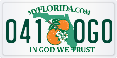 FL license plate 0410GO