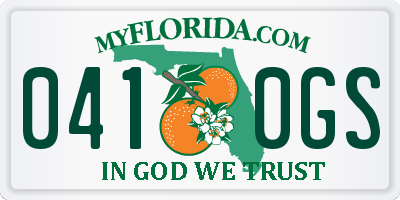 FL license plate 0410GS