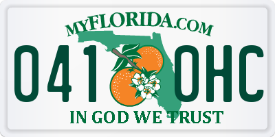 FL license plate 0410HC