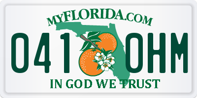 FL license plate 0410HM