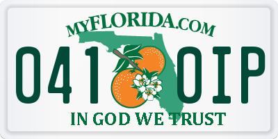 FL license plate 0410IP