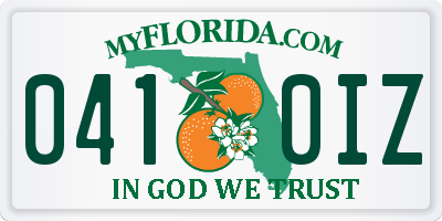 FL license plate 0410IZ