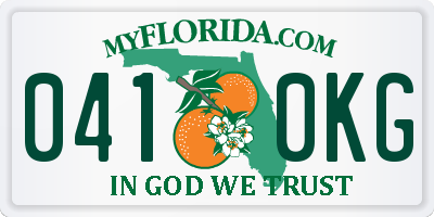 FL license plate 0410KG