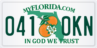 FL license plate 0410KN