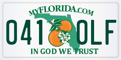 FL license plate 0410LF