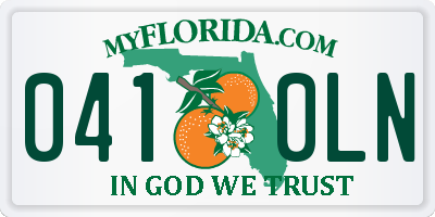 FL license plate 0410LN