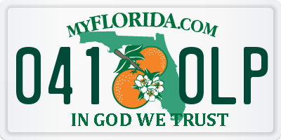 FL license plate 0410LP