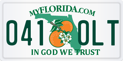 FL license plate 0410LT