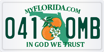 FL license plate 0410MB