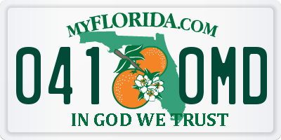 FL license plate 0410MD